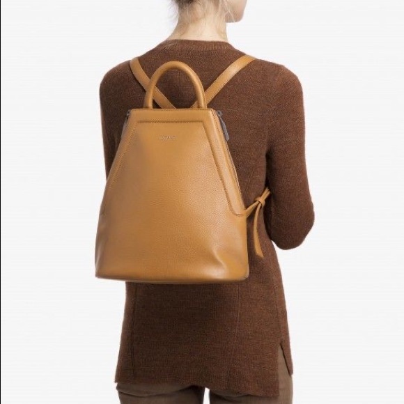Matt & Nat Handbags - Matt & Nat Chanda Vegan Leather Backpack Curry